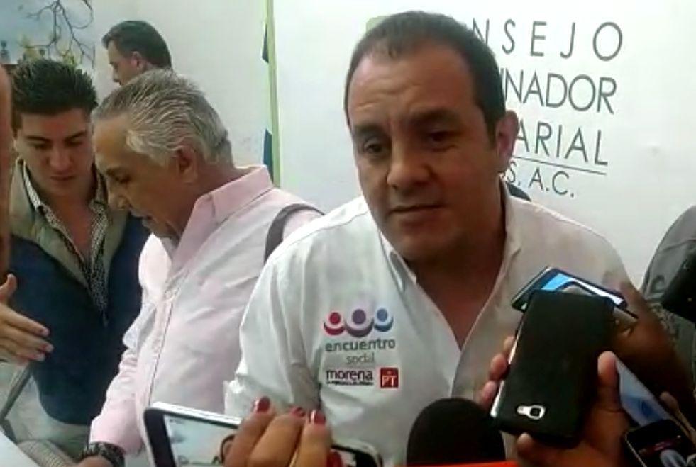 Cuauhtémoc Blanco dijo que sospecha que "le quieren robar la elección". (David Monroy)