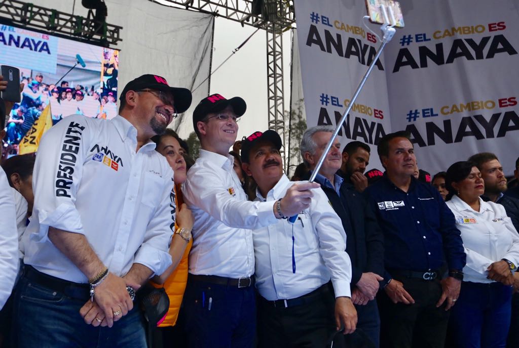 Ricardo Anaya durante su mitin en Ciudad Nezahualcóyotl/ Jorge Carballo