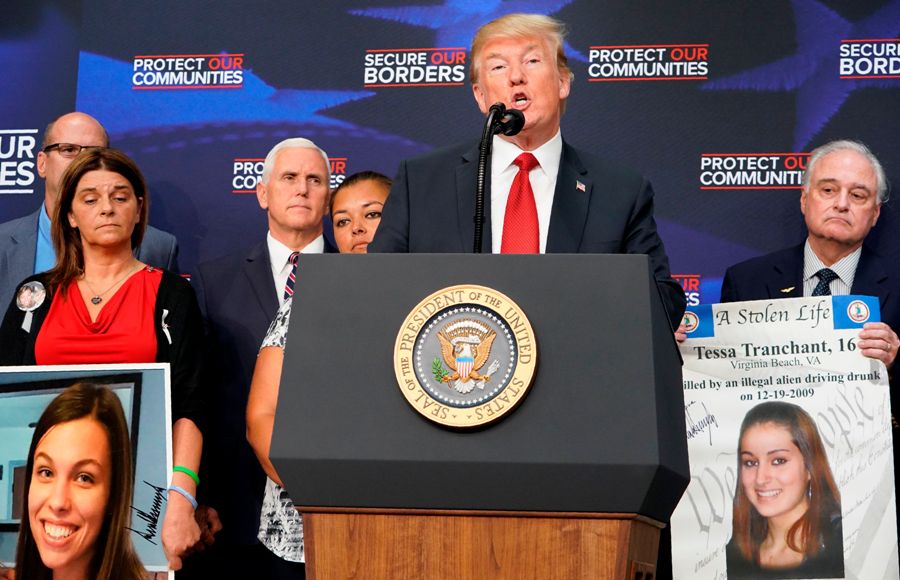Donald Trump urgió a crear leyes más severas con el fin de proteger a los estadunidenses de migrantes violentos. (AFP)