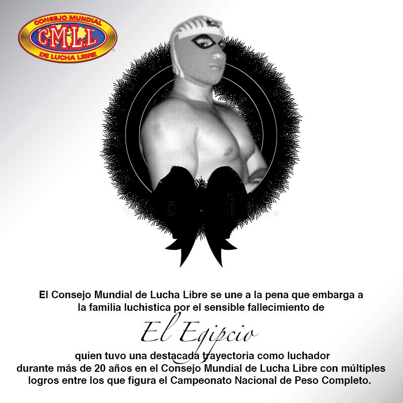 Muere el ex luchador El Egipcio (@CMLL_OFICIAL)