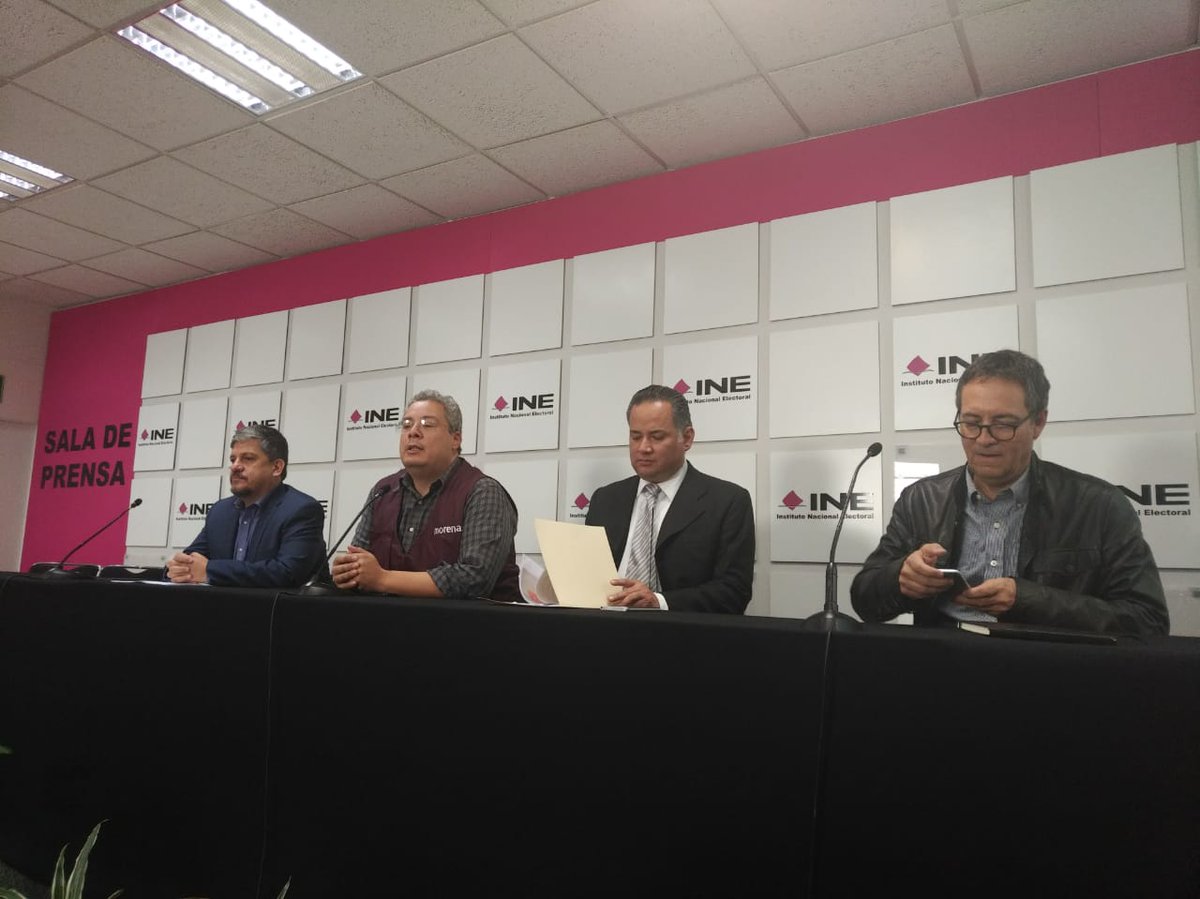 Santiago Nieto durante conferencia de prensa en el Instituto Nacional Electoral/ @SNietoCastillo