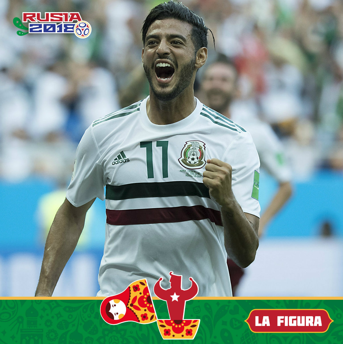 Carlos Vela  fue el autor del primer gol y uno de los mejores jugadores de la selección mexicana ante Corea del Sur (Imago7)