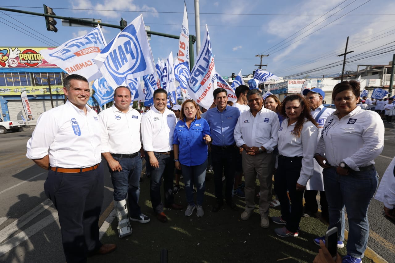 Damián Zepeda acudió a Nuevo León para asistir a eventos en apoyo a la campaña presidencial de Ricardo Anaya y el cierre de campaña de Tatiana Clouthi