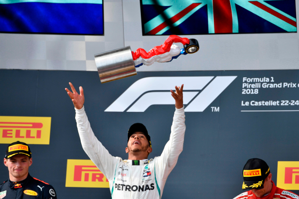 Hamilton gana GP de Francia. (AFP)
