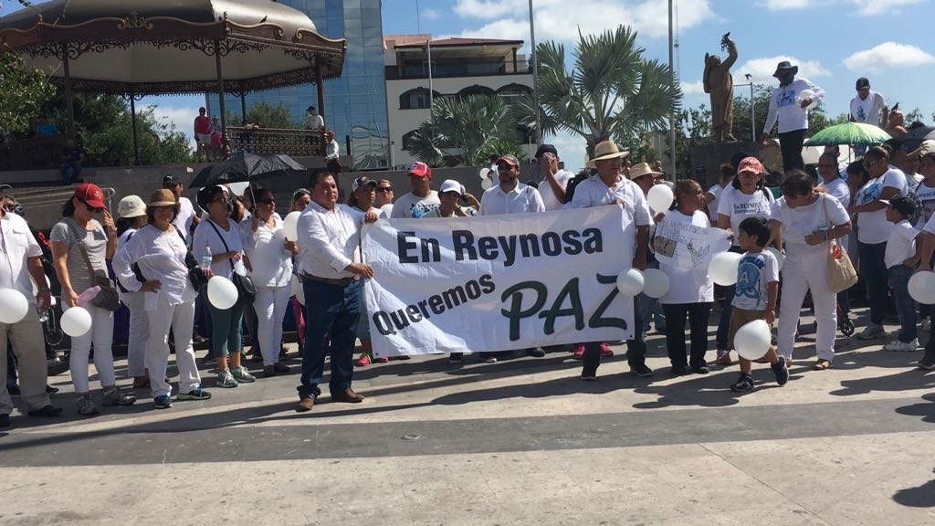 Marchan para restablecer la paz en Reynosa (Especial)