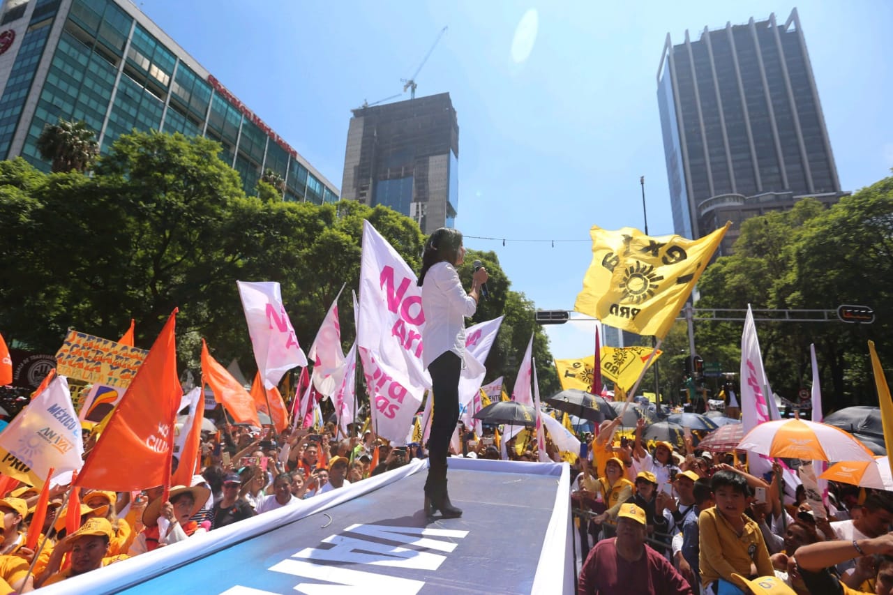 Alejandra Barrales, candidata de la coalición 'Por la CdMx al Frente'. (Javier Ríos)
