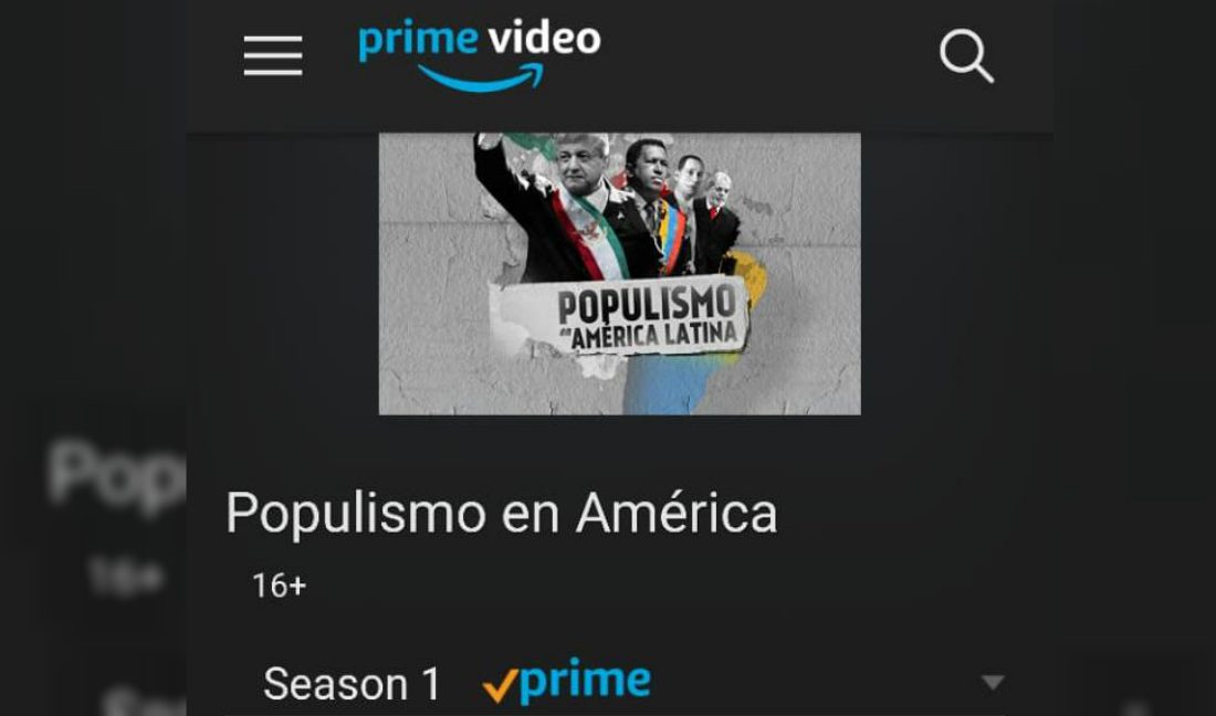 'Populismo en América', de La Divisón, ya está disponible en Amazon Prime (Especial).