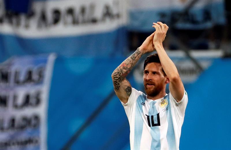 Lionel Messi tras el triunfo de Argentina sobre Nigeria en Rusia 2018 (EFE)