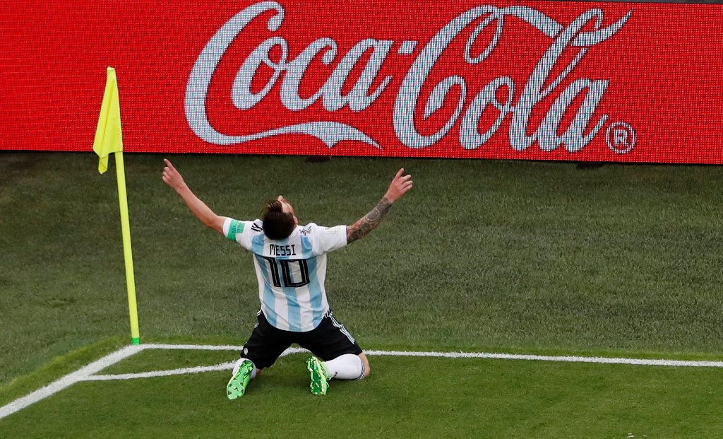 Messi en festejo de gol (Reuters)