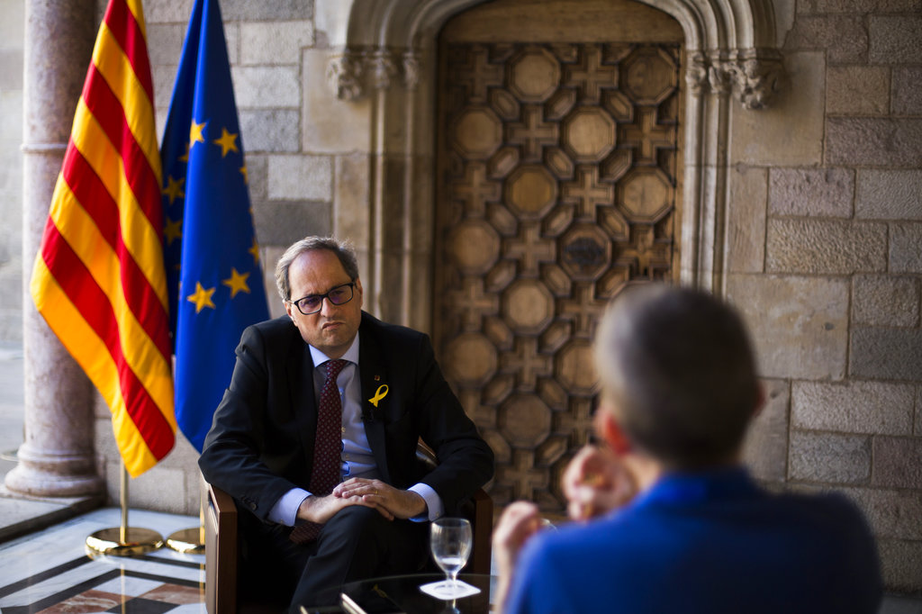 Torra dijo que le agrada que el nuevo gobierno tenga disposición a dialogar. (Foto: AP)
