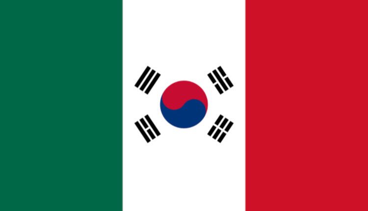 Luego de que Corea del Sur mantuvo con vida al Tri en el Mundial, en redes sociales empezó a circular la imagen de una bandera méxico-coreana (Twitter
