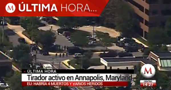 Un atacante disparó contra las personas dentro del diario Capital Gazette.