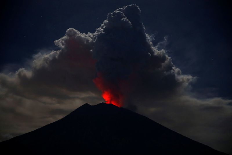 El volcán.