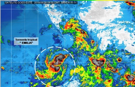 Tormenta tropical Emilia. (Tomada de @conagua_clima)