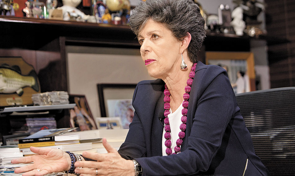La magistrada presidenta charló con el director general editorial de MILENIO, Carlos Marín, para el programa "El asalto a la razón". (Martín Salas)