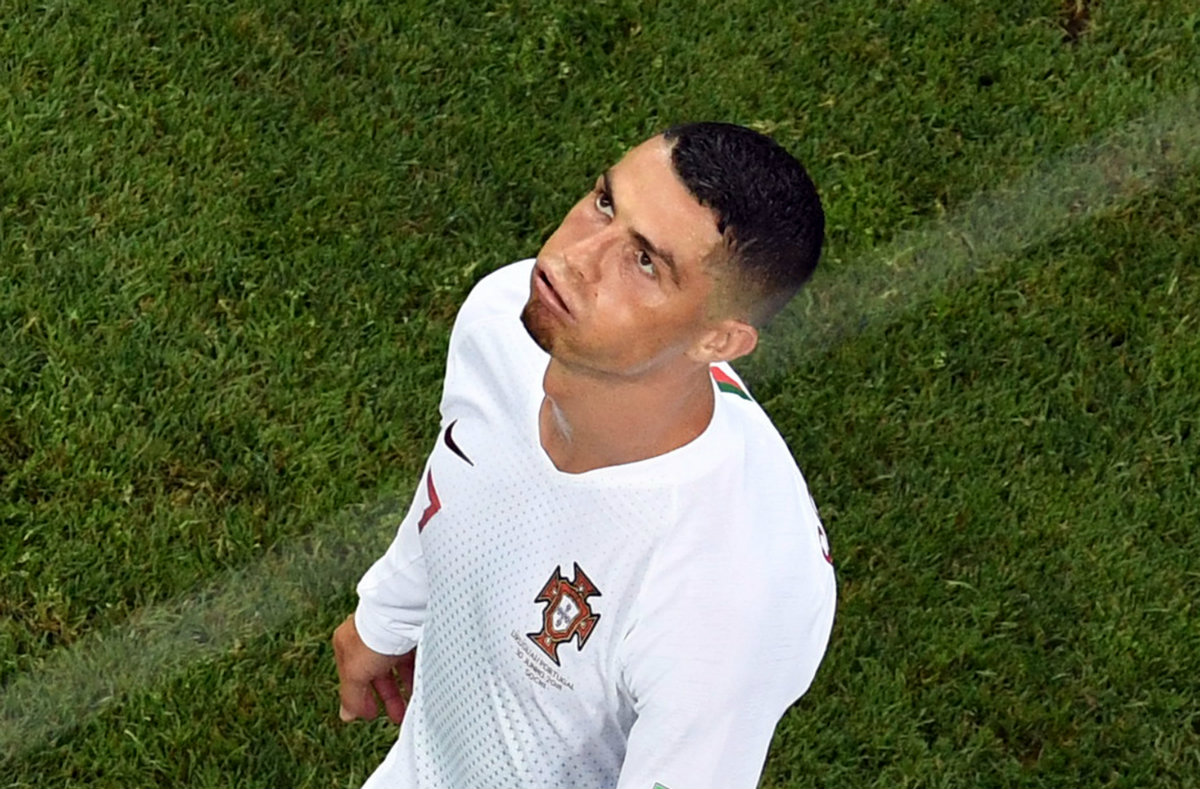 Cristiano Ronaldo en lamento tras la eliminación en Rusia 2018 (AFP)