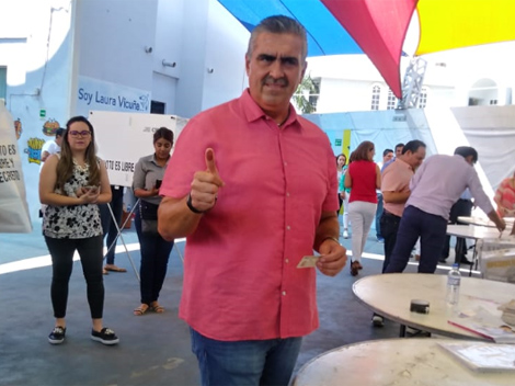 César Garza Villarreal, candidato del PRI a la alcaldía de Apodaca. (Foto: Orlando Maldonado)