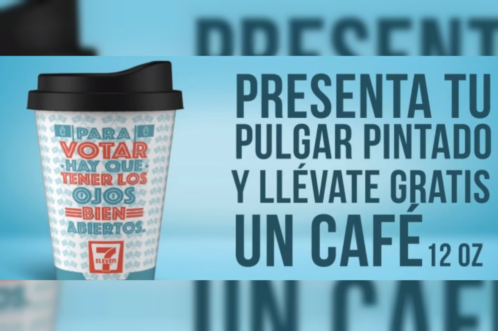 Comercios como Oxxo o Seven Eleven regalaron café gratis a los votantes. (especial)