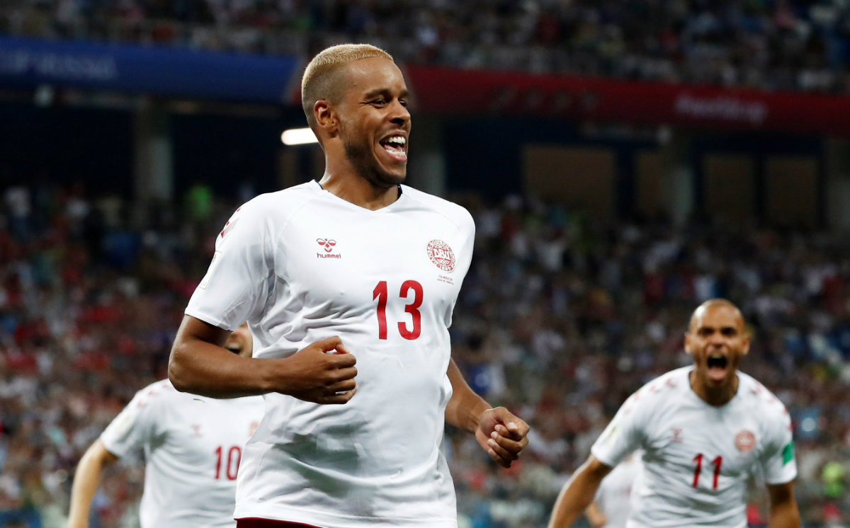 Mathias Jorgensen en festejo de gol (Reuters)