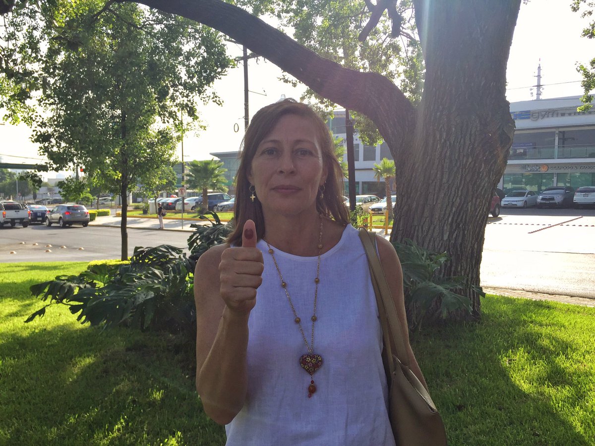 Tatiana Clouthier presumió que voto. (Twitter)