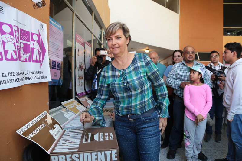La edil celebró la participación que tuvieron los ciudadanos de Pachuca. (Maribel Calderón)