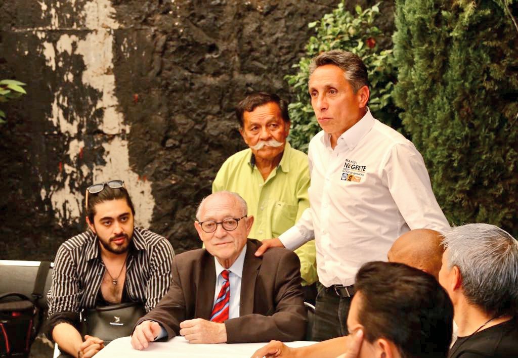 Mnauel Negrete, candidato a la alcaldía de Coyoacán por el Frente. (Twitter: @manuelnegrete22)