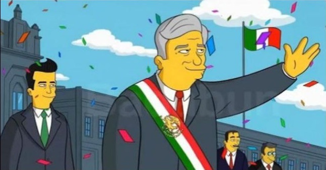 Supuesto triunfo de AMLO en Los Simpson. (Especial)