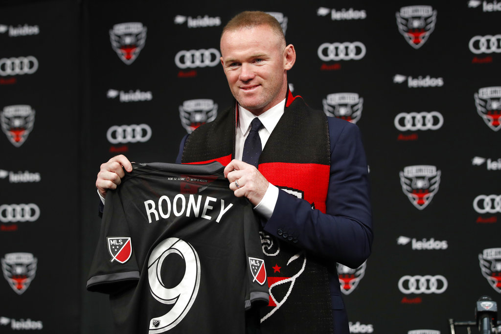 Wayne Rooney fue presentado con el D.C. United (AP)