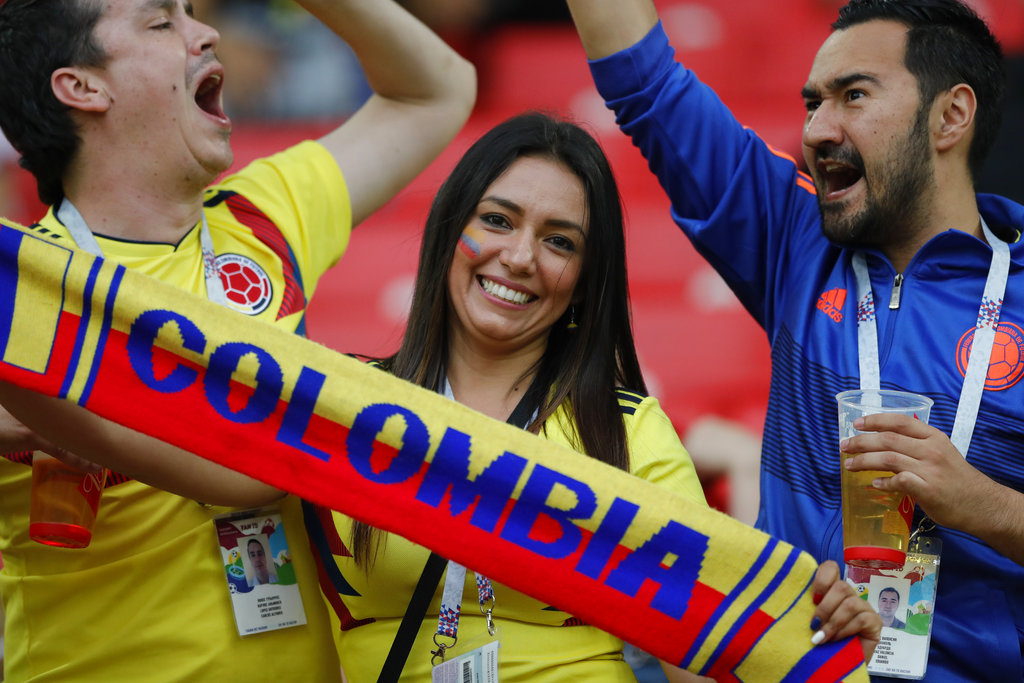 La bella afición del Colombia vs Inglaterra (AP)