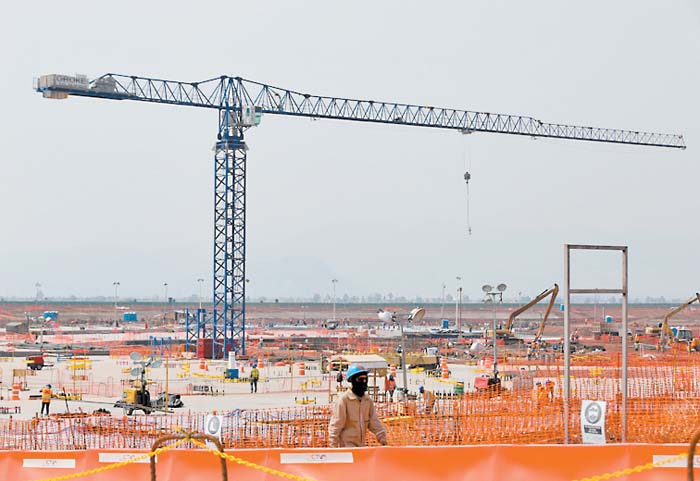 Obras del Nuevo Aeropuerto Internacional de México.