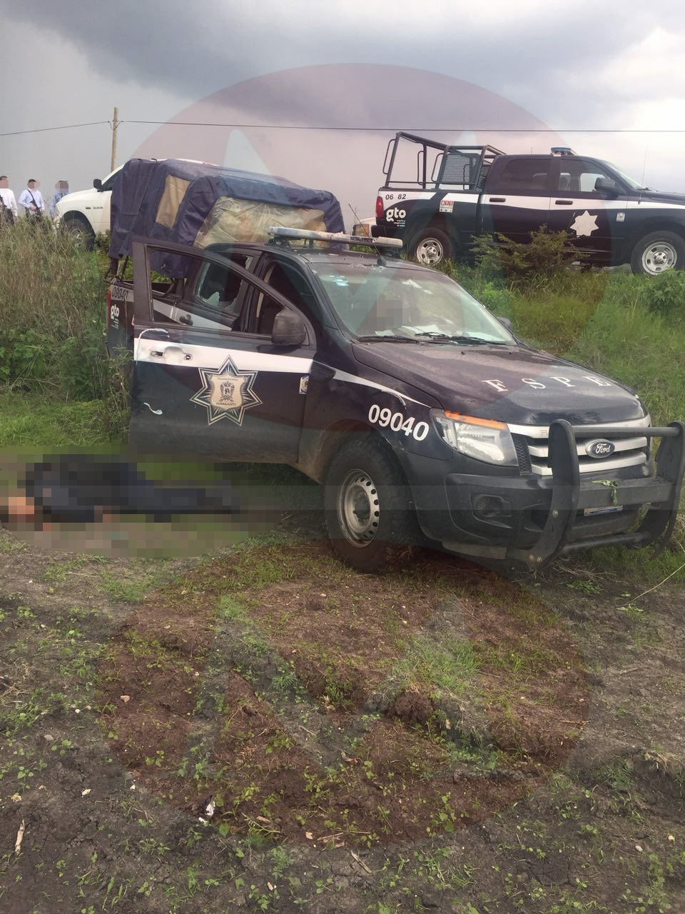 Policías asesinados en Jerécuaro. (Foto cortesía)