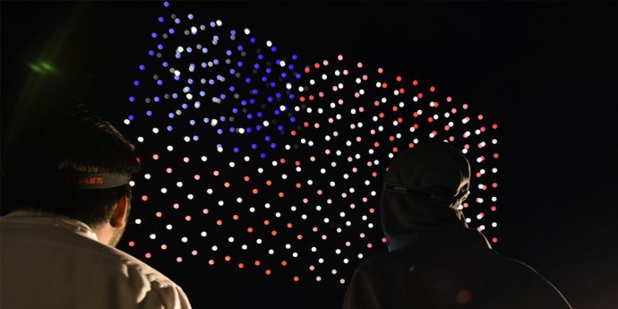 Los drones de Intel ya han aparecido en otros eventos como el Super Bowl y los Juegos Olímpicos. (Intel)