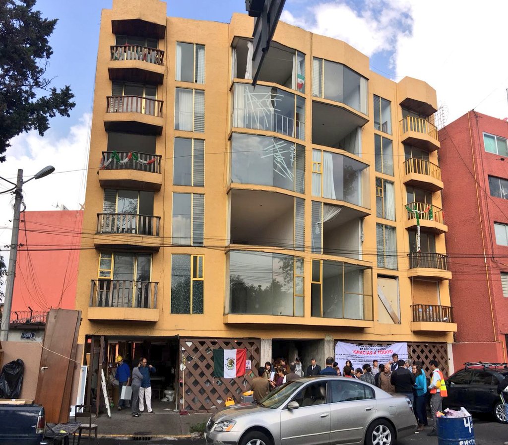 El inmueble resultó dañado por el sismo del 19-S. (Twitter: @SOBSECDMX)