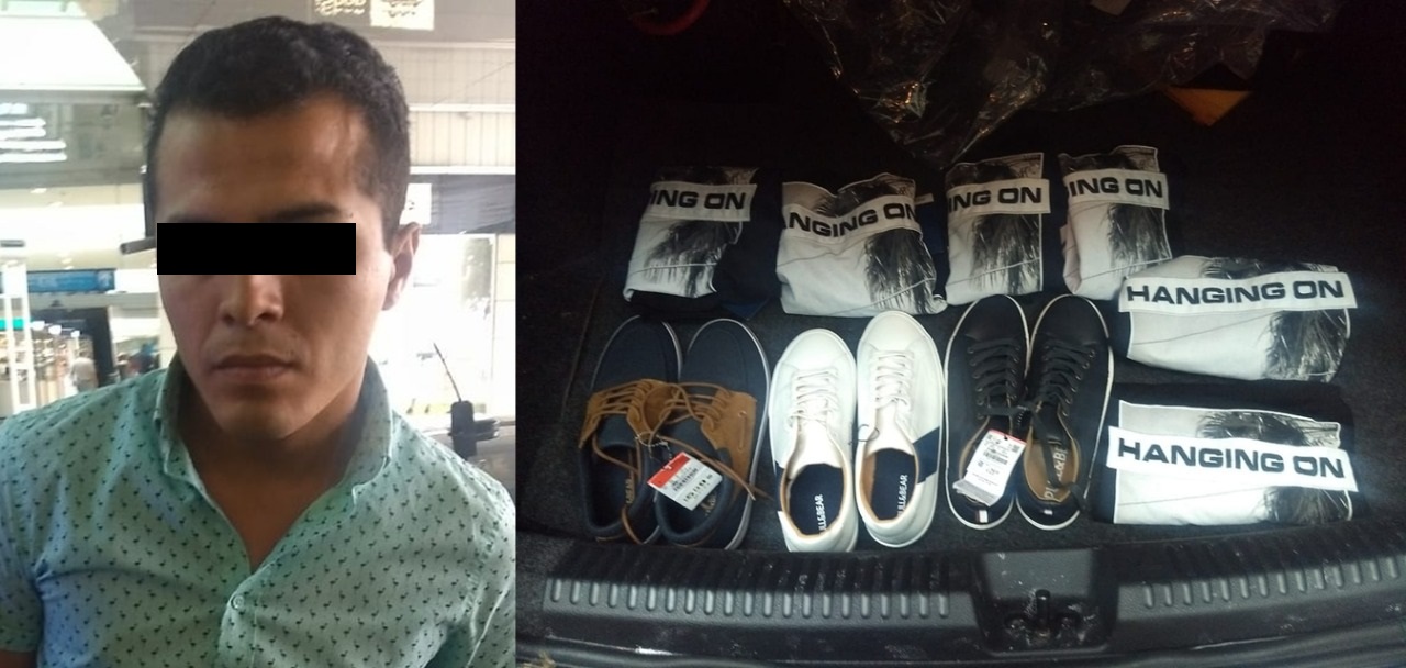 Un sujeto robó un negocio de ropa y se llevó mercancía con valor de 3 mil 391 pesos (Especial).