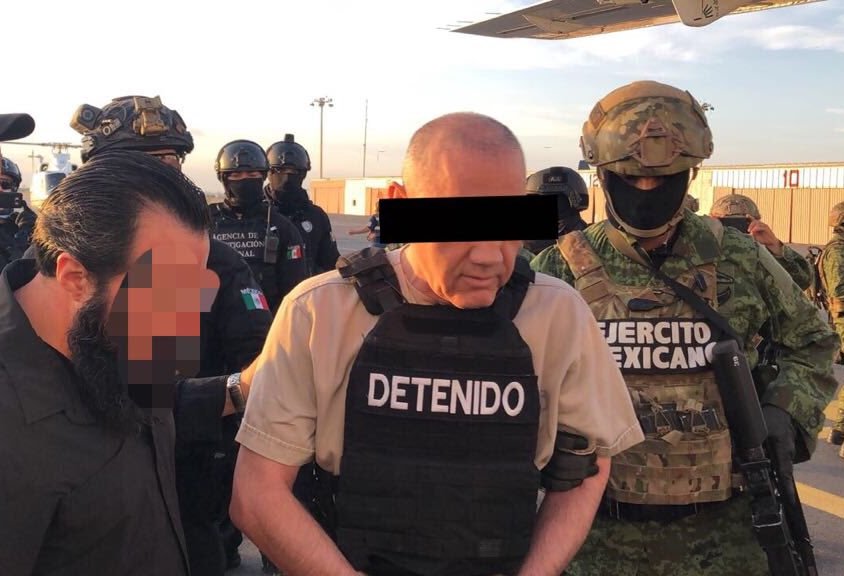 Dámaso López fue detendo el l 2 de mayo de 2017 por la Policía Federal en la CdMx. (Twitter @PGR_mx)