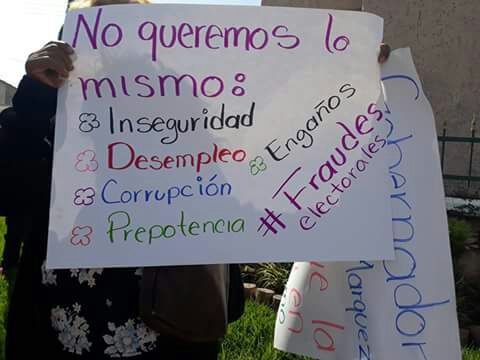 Manifestación en Pénjamo. (Foto cortesía)