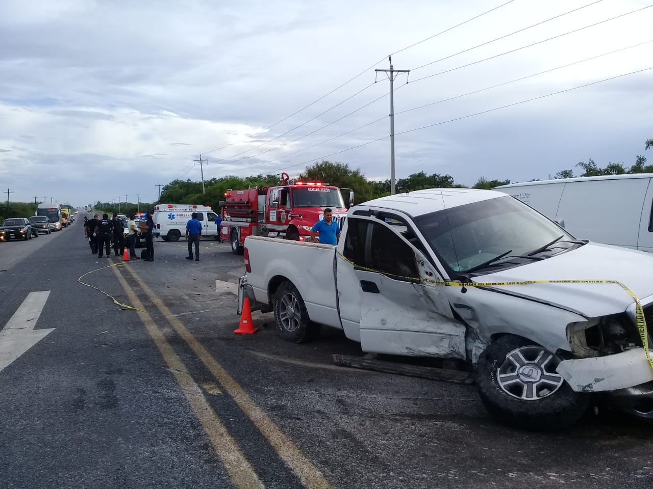 Accidente en la carretera Victoria-Matamoros (Cortesía)