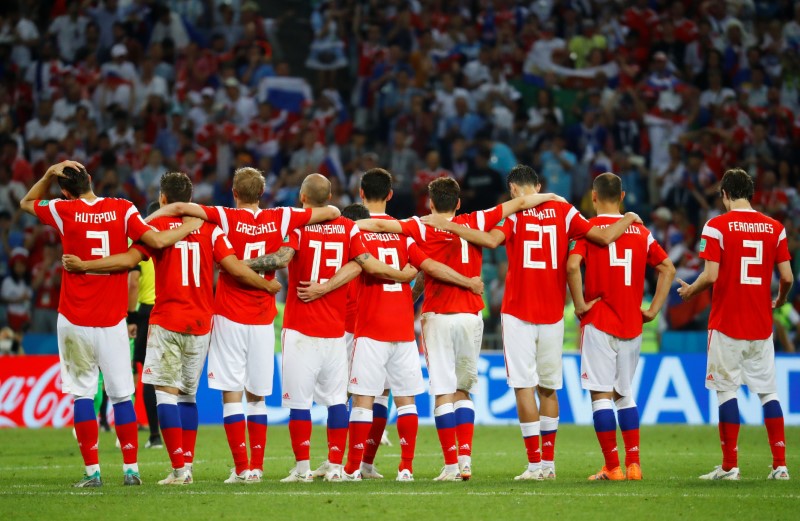 Jugadores de la selección de Rusia (Reuters)