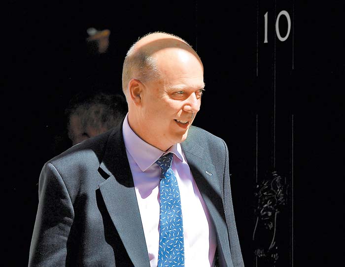 Chris Grayling, secretario de Transporte de Gran Bretaña.