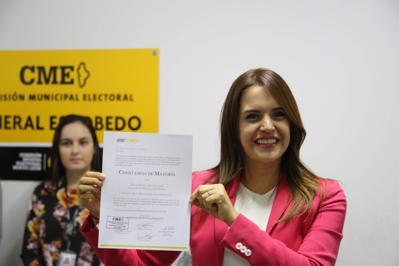 Clara Luz Flores, alcaldesa de Escobedo. (Leonel Rocha).