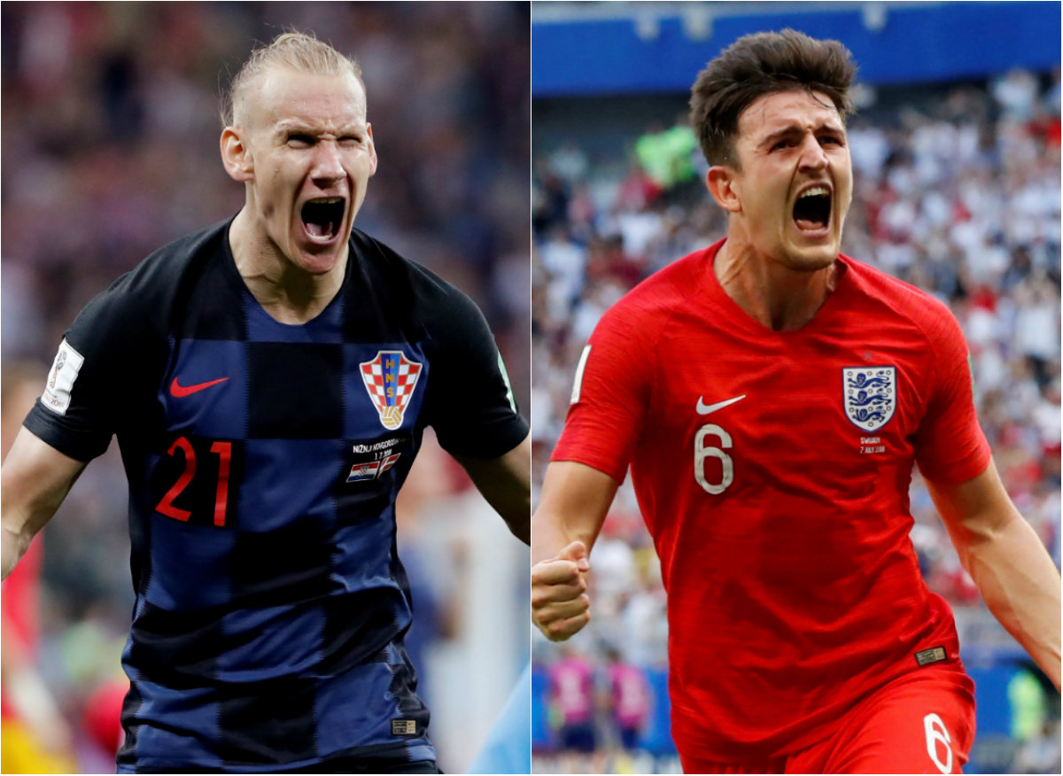 Domagoj Vida y Harry Maguire (Reuters)