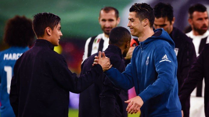 Paulo Dybala y Cristiano Ronaldo (Twitter @PauDybala_JR)