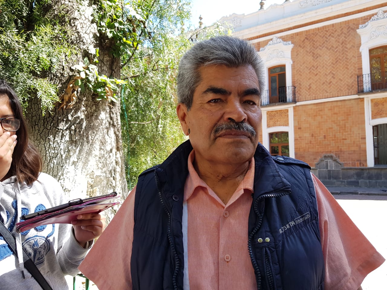Pedro Carmona Zamora delegado de la Conatram, denuncia informidades contra transportistas (Adolfo Tenahua)