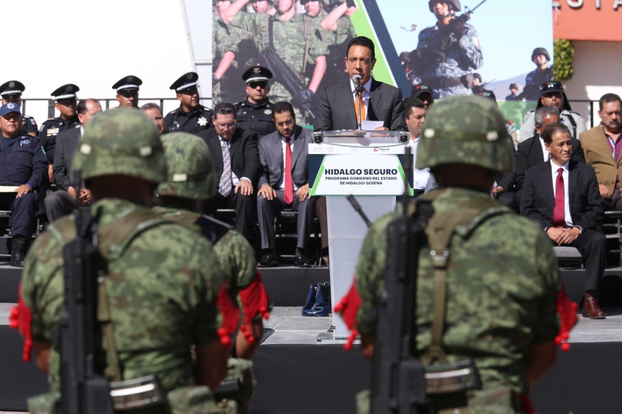 La seguridad en Hidalgo no es tarea de un partido sino de todos, afirmó el gobernador. (Jorge Sánchez)