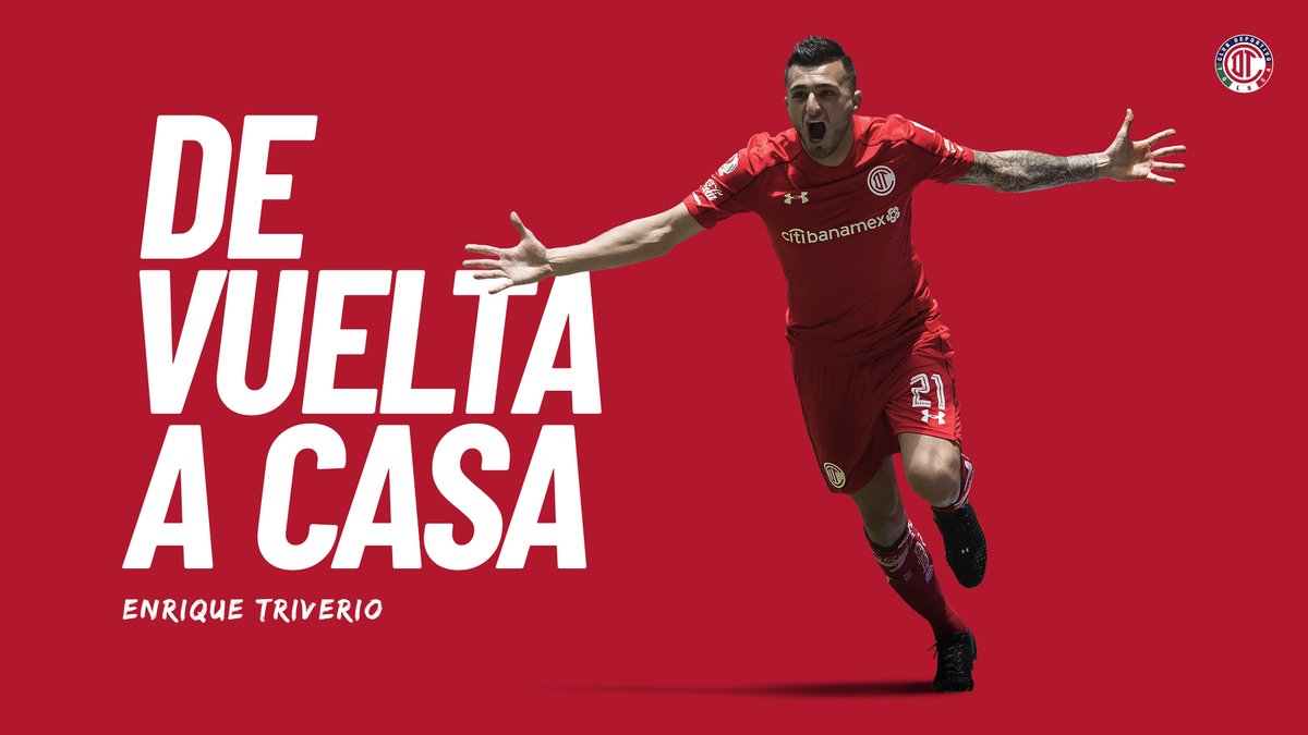 Toluca anunció el regreso de Enrique Triverio (Twitter @TolucaFC)