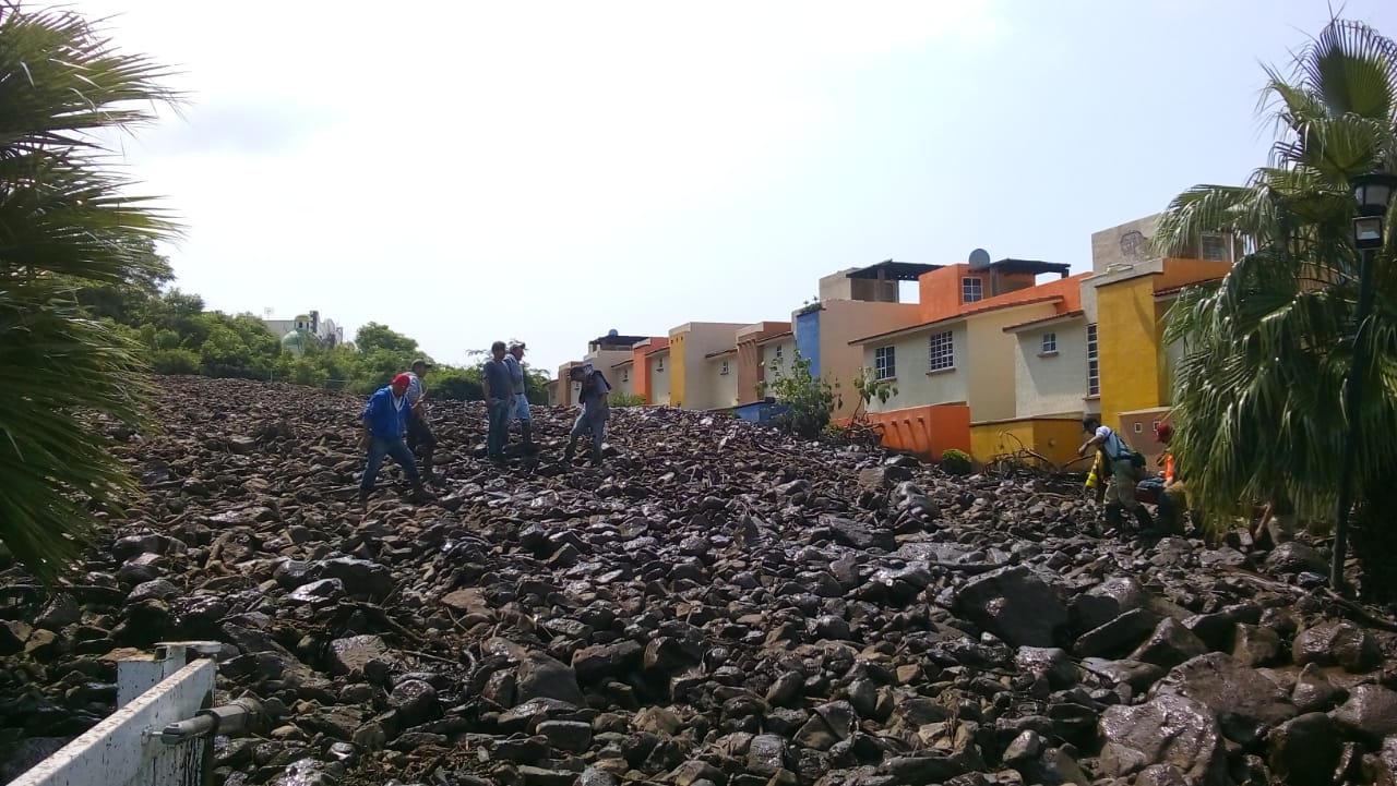 El deslave afectó 25 viviendas en Jocotepec (Cortesía)