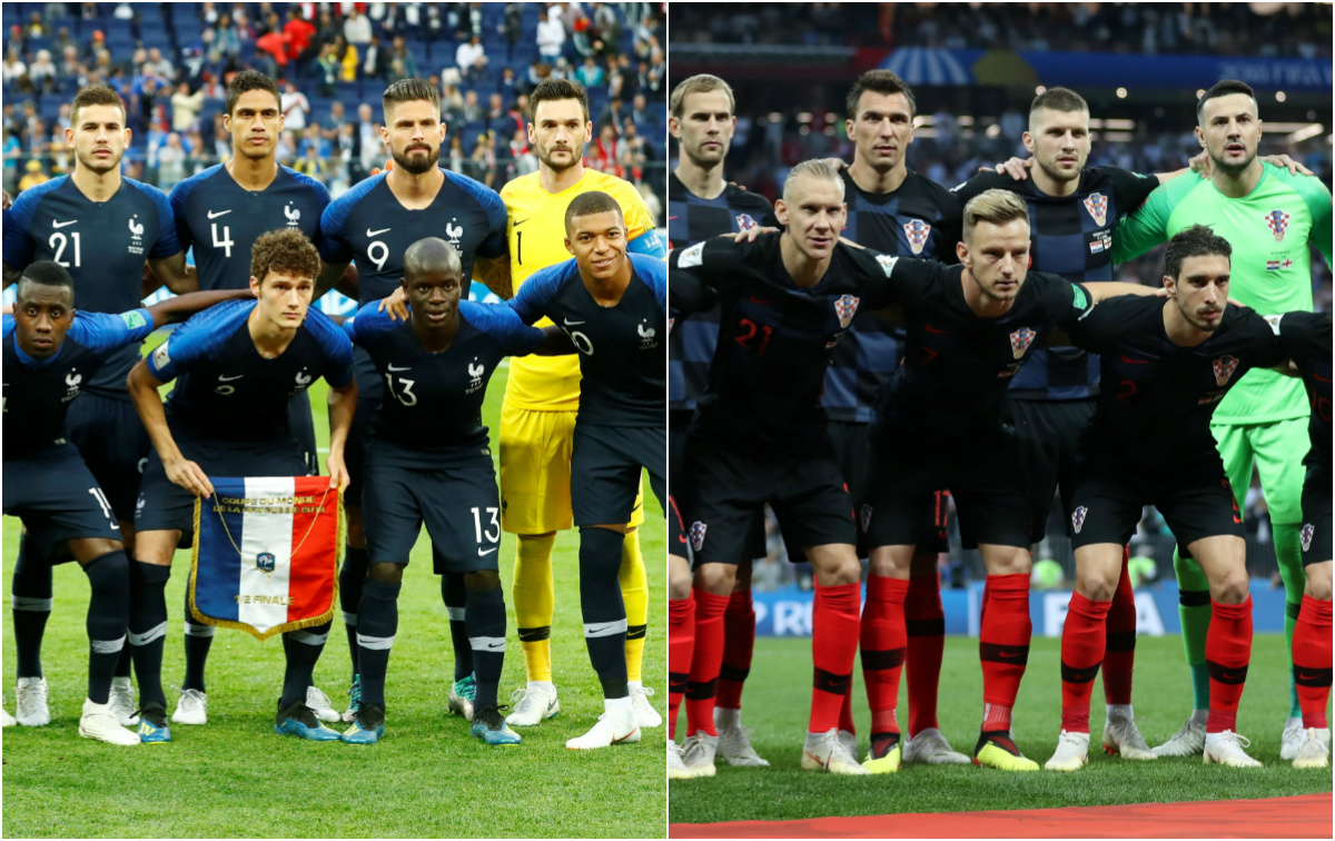 Plantillas de Francia y Croacia (Reuters)