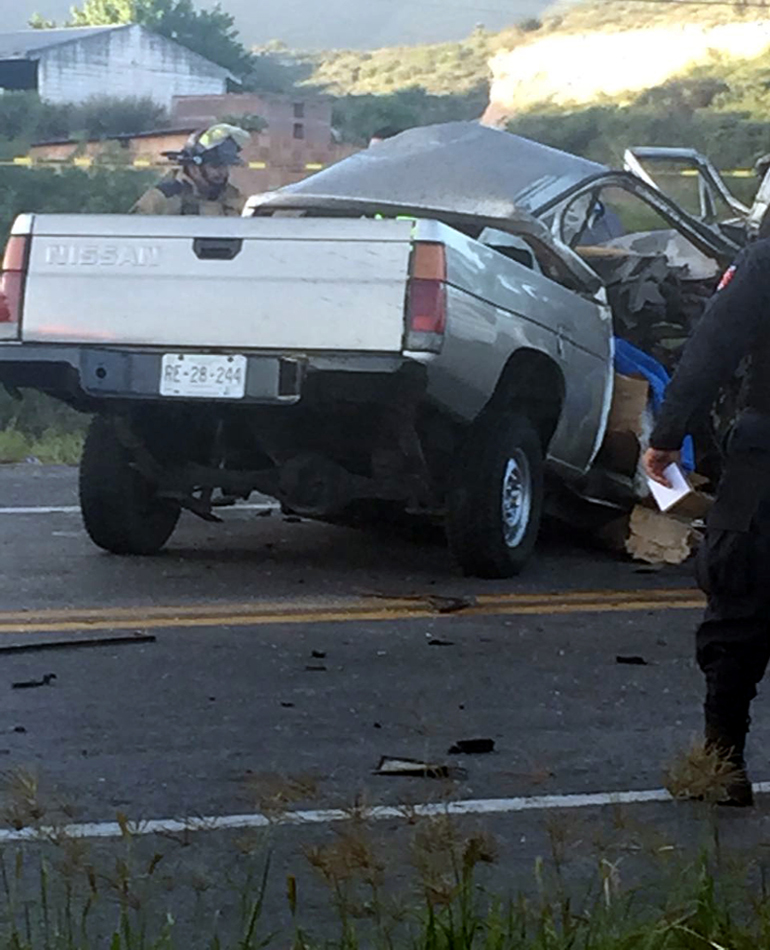 Mueren 3 personas en choque en la carretera Saltillo Zacatecas
