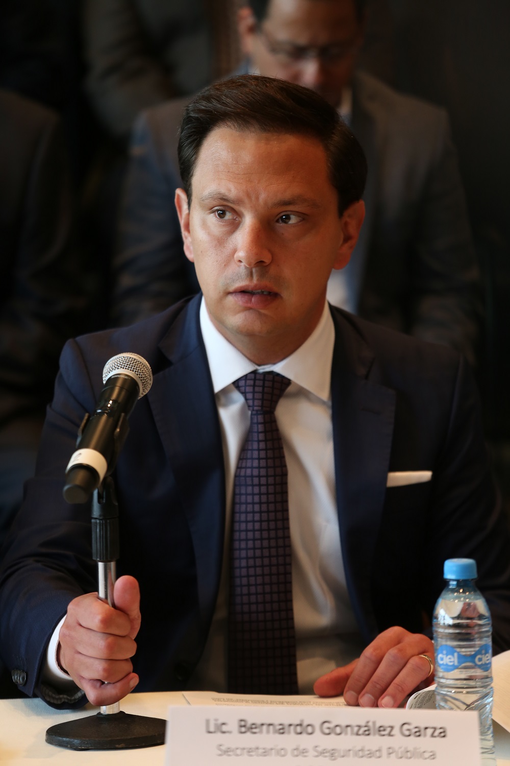 El secretario de seguridad en Nuevo León, Bernardo González. (Roberto Alanís)