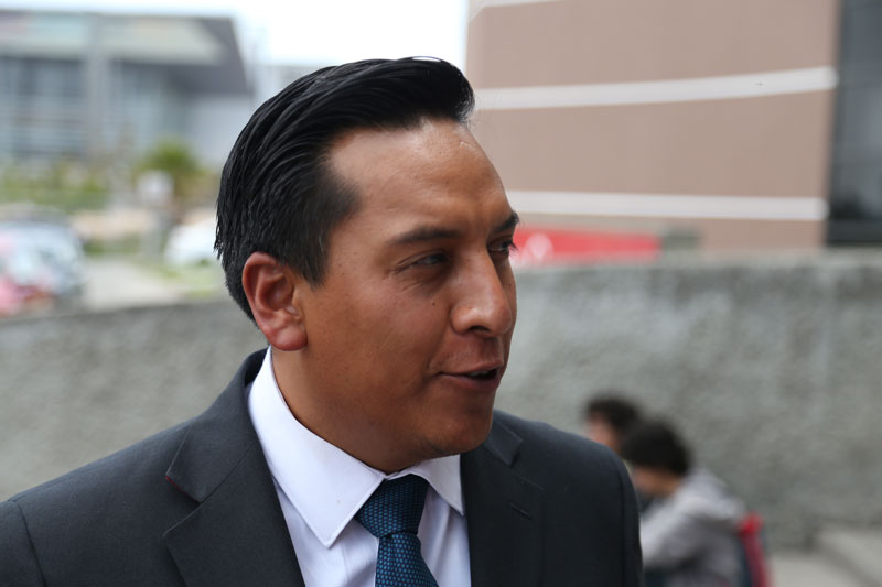 El edil negó que existiera algún enfrentamiento con los ejidatarios. (Jorge Sánchez)